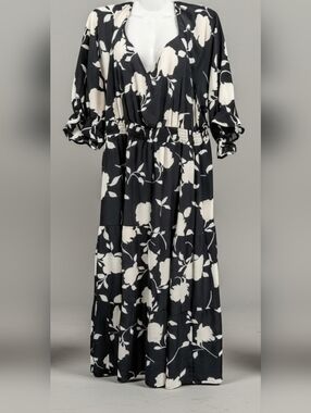 Bloomchic Floral Ruffle Midi Dress